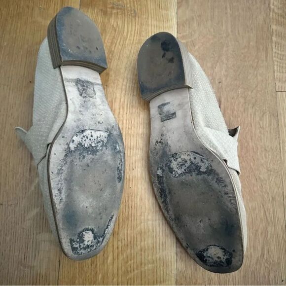 Free People tan reptile suede flat loafer mules, size 8.5-9 bohemian cottagecore - Picture 3 of 5